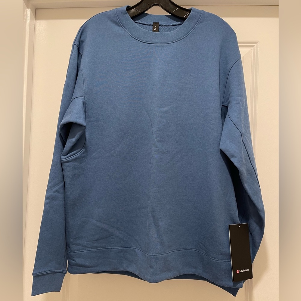 NWT Lululemon French Terry Oversized Long Sleeve Crew Sweatshirt Soft Denim New